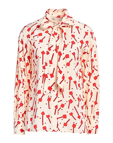 TORY BURCH Patterned shirts & blouses Ivory 100% Viscose