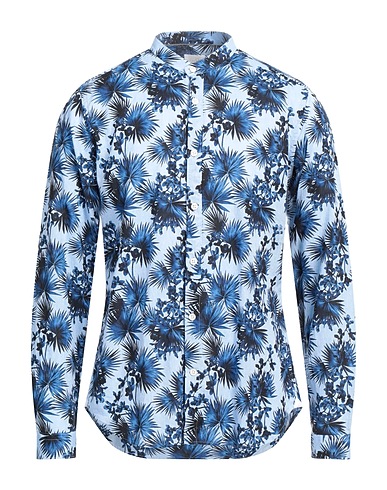CALIBAN 820 Linen shirt Blue 55% Linen, 45% Cotton