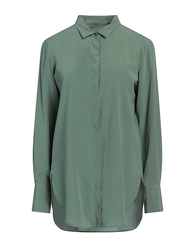 ROBERT FRIEDMAN Solid colour shirts & blouses Military green 93% Silk, 7% Elastane