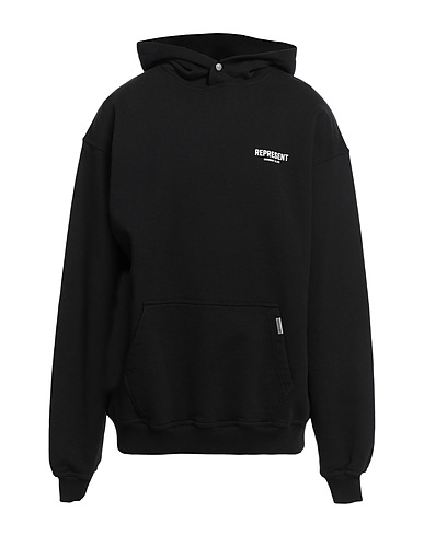 REPRESENT Hooded track jacket  Black 100% Cotton