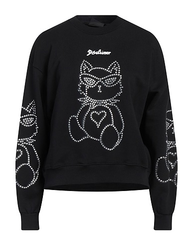 DISCLAIMER Sweatshirt Black 100% Cotton