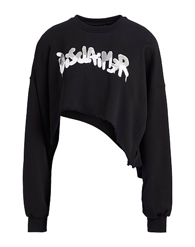 DISCLAIMER Felpa Nero 100% Cotone