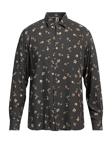 PORTOFIORI Patterned shirt RED Khaki 100% Viscose