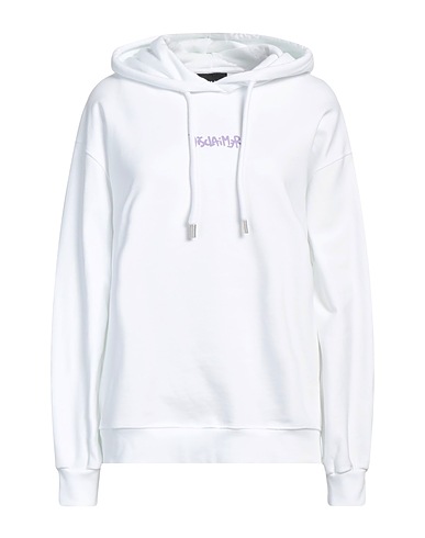 DISCLAIMER Hooded track jacket  White 100% Cotton
