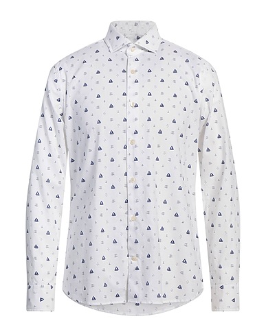 CALIBAN 820 Patterned shirt White 70% Cotton, 30% Linen