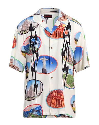 PLEASURES Camicia fantasia Bianco 100% Rayon