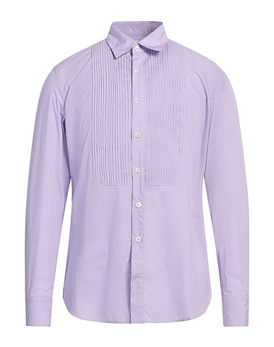PT Torino Solid colour shirt Lilac 100% Cotton