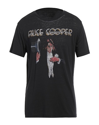 JOHN VARVATOS T-shirt Black 53% Cotton, 47% Polyester