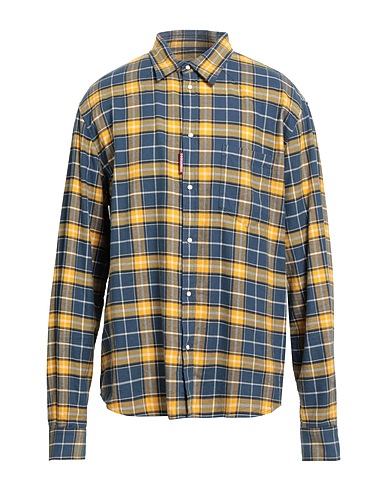 DSQUARED2 Checked shirt Yellow 100% Cotton