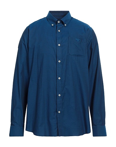 BARBOUR 無地シャツ ネイビー コットン 100%