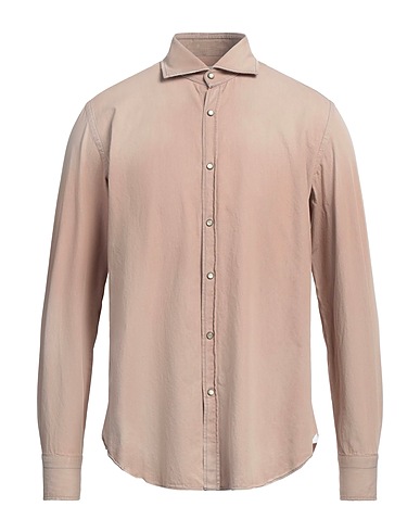 GIANNETTO PORTOFINO Solid color shirt Sand 100% Cotton