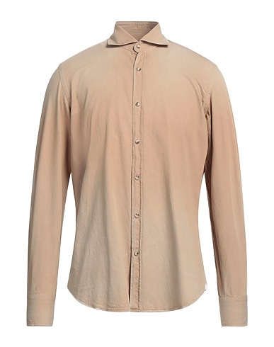 GIANNETTO PORTOFINO Solid color shirt Beige 100% Cotton