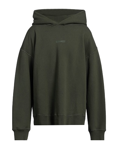 DSQUARED2 Hooded sweatshirt Military green 100% Cotton