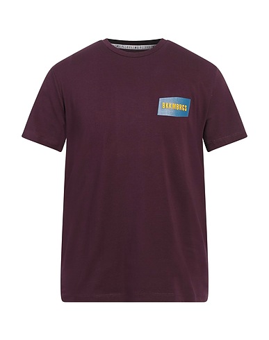 BIKKEMBERGS Basic T-shirt Plum 95% Cotton, 5% Lycra®