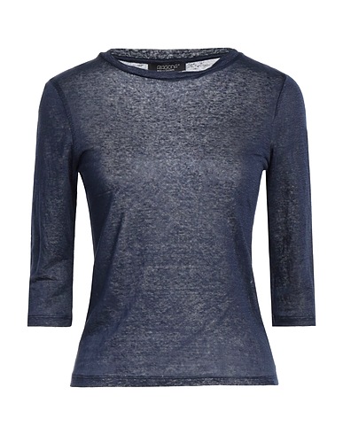 ARAGONA Basic T-shirt Navy 100% Linen