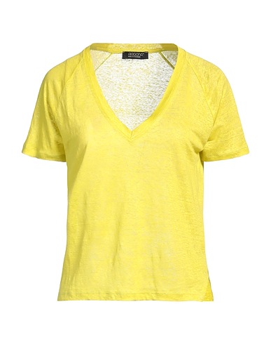 ARAGONA Basic T-Shirt Lime green 100% Linen