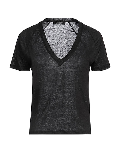 ARAGONA T-shirt Nero 100% Lino
