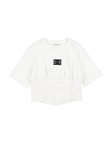 DOLCE&GABBANA T-shirt White 100% Cotton, Brass, Polyester, Zamak