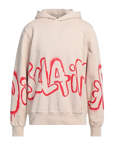 DISCLAIMER Hooded track jacket  Beige 100% Cotton