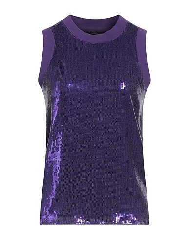 ACTITUDE by TWINSET Top Purple 95% Polyester, 5% Elastane, Cotton