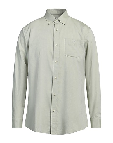 BARBOUR Solid colour shirt Sage green 100% Cotton