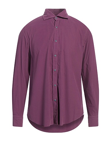 GIANNETTO PORTOFINO Solid colour shirt Mauve 100% Cotton