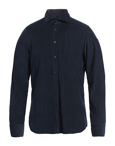 EDWARD COPPER Camicia tinta unita Blu notte 100% Cotone