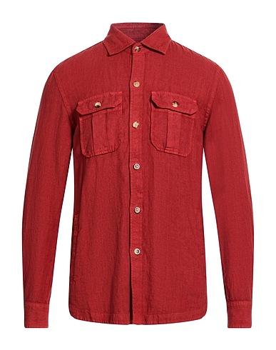 BOGLIOLI Linen shirt Brick red 100% Linen