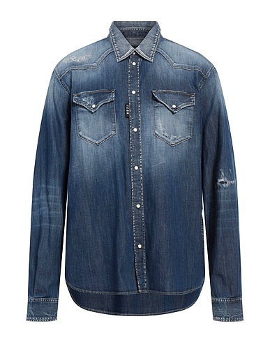 DSQUARED2 Denim shirt Blue 98% Cotton, 2% Elastane