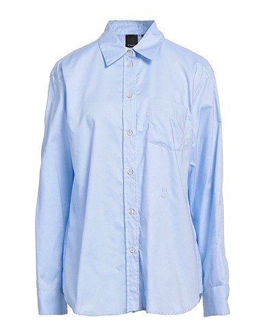 PINKO Solid colour shirts & blouses Sky blue 100% Cotton