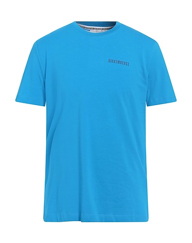BIKKEMBERGS T-shirt Azzurro 95% Cotone, 5% Elastan