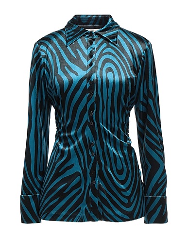 DIANE VON FURSTENBERG Hemden und Blusen mit Muster Aquamarin 93% Polyester, 7% Elastan
