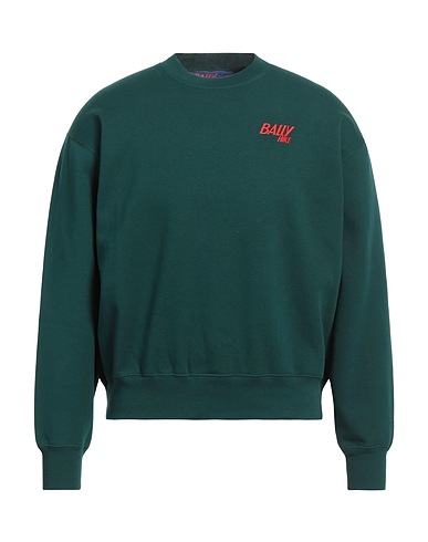 BALLY Felpa Verde scuro 100% Cotone organico