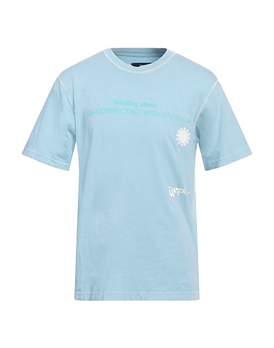 REPLAY T-shirt Sky blue 100% Cotton