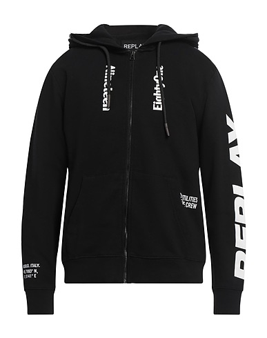 REPLAY Felpa Nero 100% Cotone