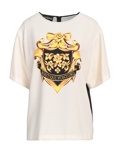 BOUTIQUE MOSCHINO Top Cream 96% Polyester, 4% Elastane