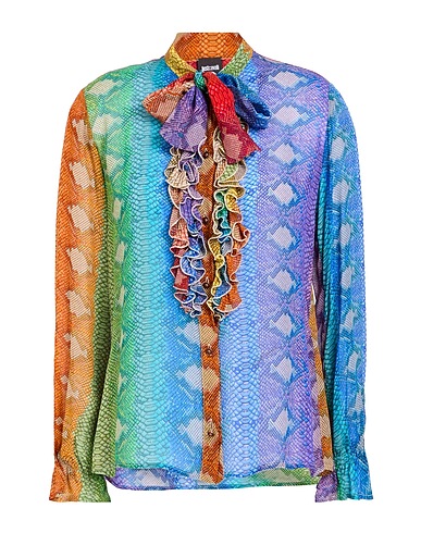 JUST CAVALLI Camicie e bluse con fiocco Blu 100% Viscosa