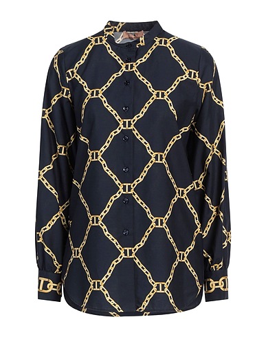 TWINSET Patterned shirts & blouses Navy 100% Cotton