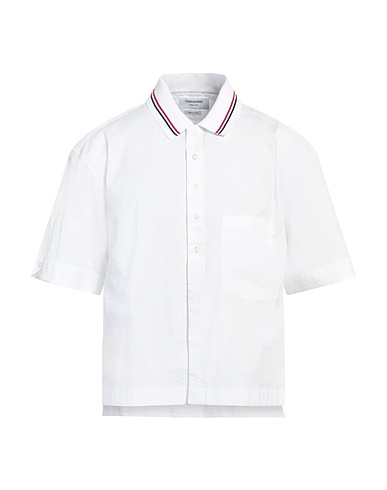 THOM BROWNE TOPS & TEES White 42% Polyamide, 30% Elastomultiester, 28% Polyester, Cotton