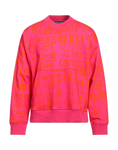 VERSACE JEANS COUTURE Felpa Fucsia 100% Cotone, Elastan