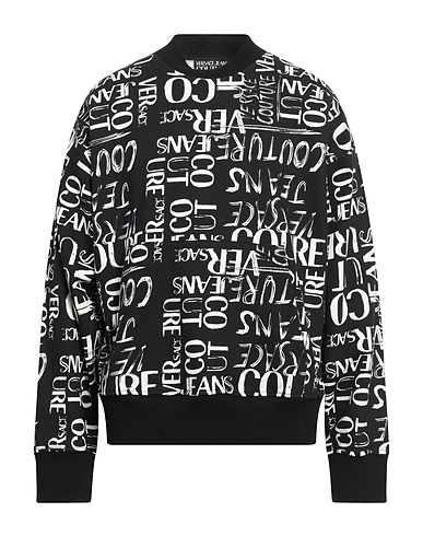 VERSACE JEANS COUTURE Sweatshirt Black 100% Cotton, Elastane