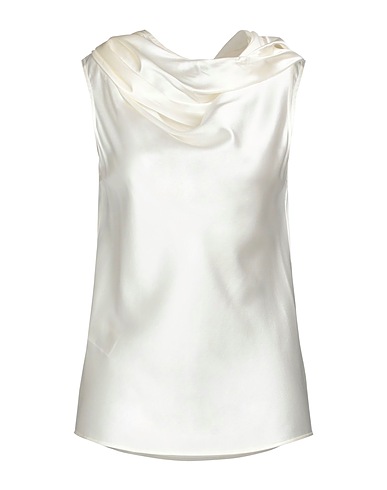 PINKO Top Ivory 93% Silk, 7% Elastane