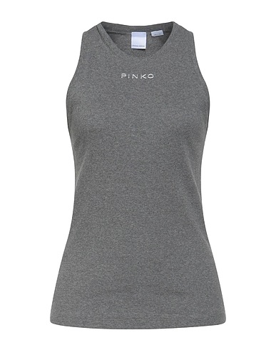 PINKO Vest DENIM Grey 95% Cotton, 5% Elastane