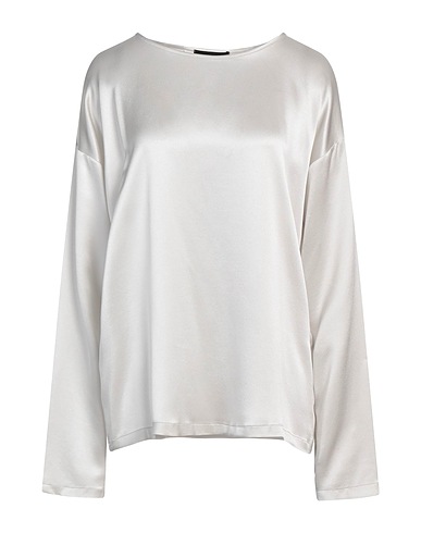 FABIANA FILIPPI Silk top Light grey 100% Silk
