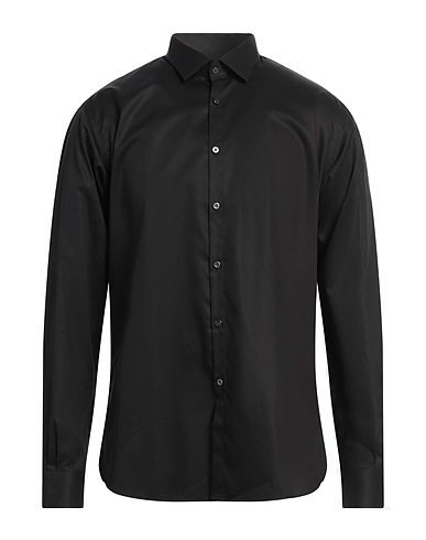 KARL LAGERFELD Solid color shirt Black 100% Cotton