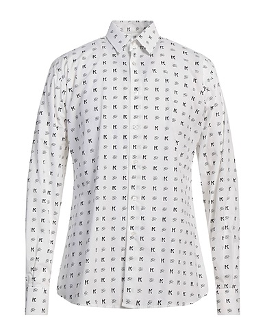 KARL LAGERFELD Patterned shirt White 100% Cotton