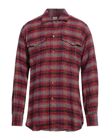 MASSIMO ALBA Checked shirt Mauve 100% Cotton