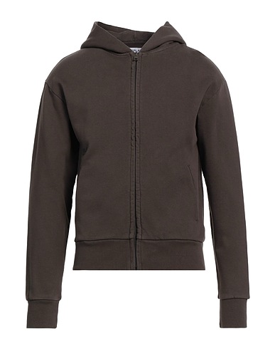 REPLAY Hooded track jacket  Dark brown 100% Cotton