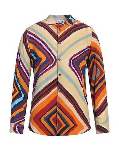 BERNA Patterned shirt Beige 100% Viscose