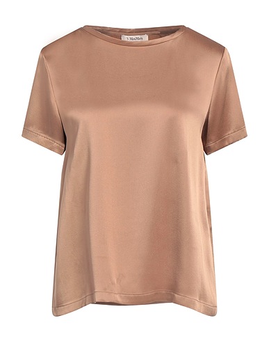 'S MAX MARA Top Khaki 64% Acetate, 36% Viscose